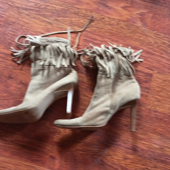 Suede fringed booties - Picture 4 of 9